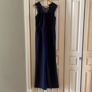 Beautiful Navy Jumpsuit Dex with laced neck
